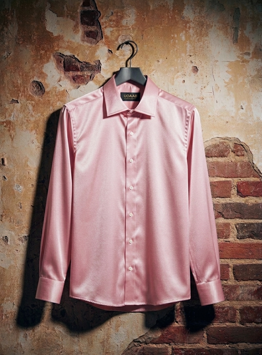 UQAAB | Premium Designer Sheen Silk Dress Shirt | Universal