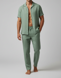UQAAB Sage Green Linen Co-ord Set - front view