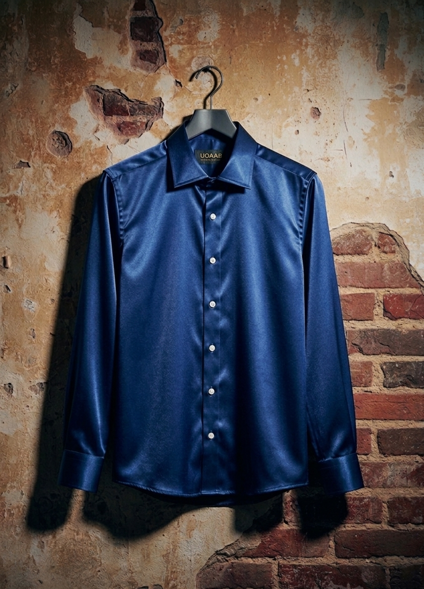 UQAAB | Premium Designer Sheen Silk Dress Shirt | Universal