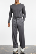 Baggy Wide-Leg Lyocell Trouser - Front - 