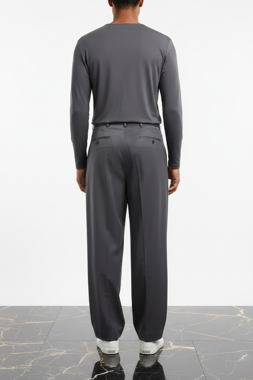 Baggy Wide-Leg Lyocell Trouser - Back -