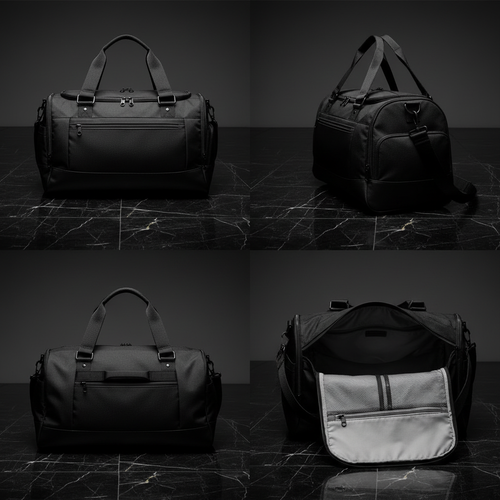 Black Gym Bag Collage