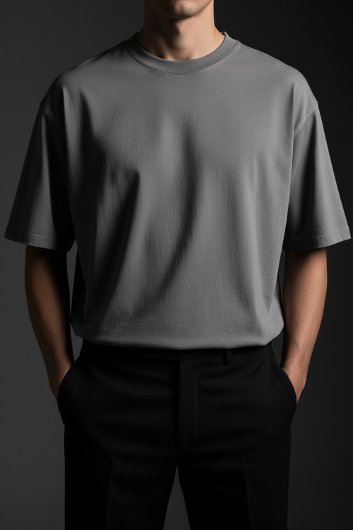 Grey Heavyweight Cotton T-Shirt