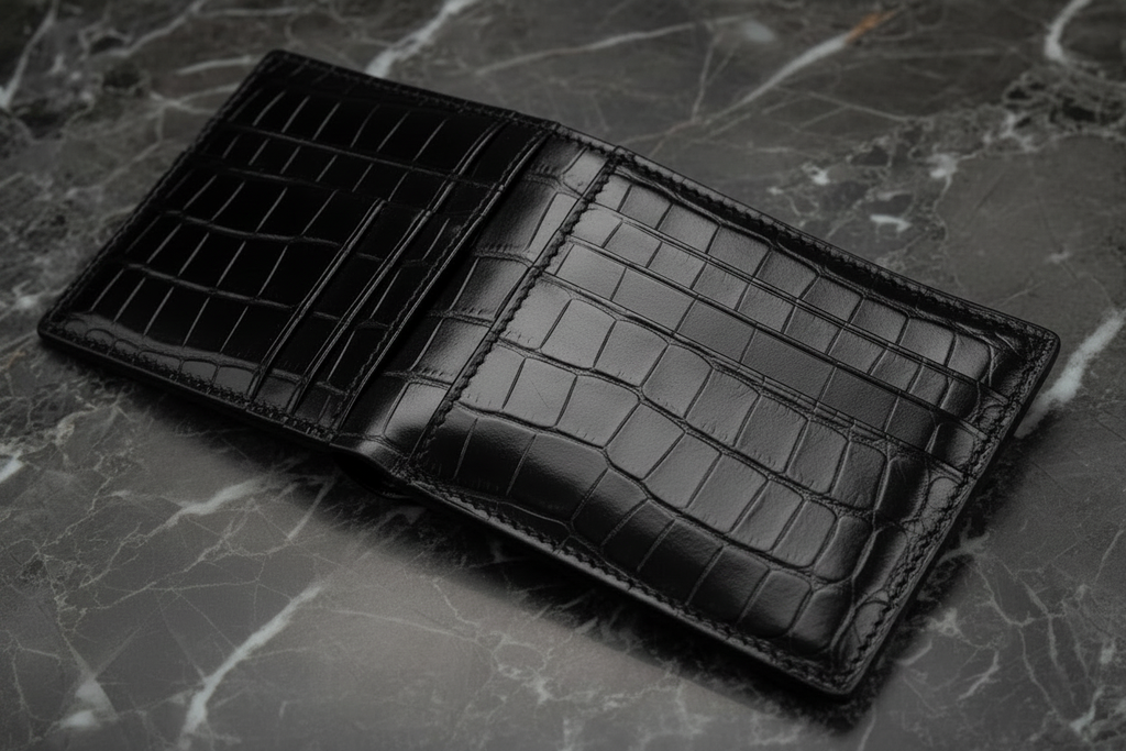 High Gloss Crocodile Leather Wallet