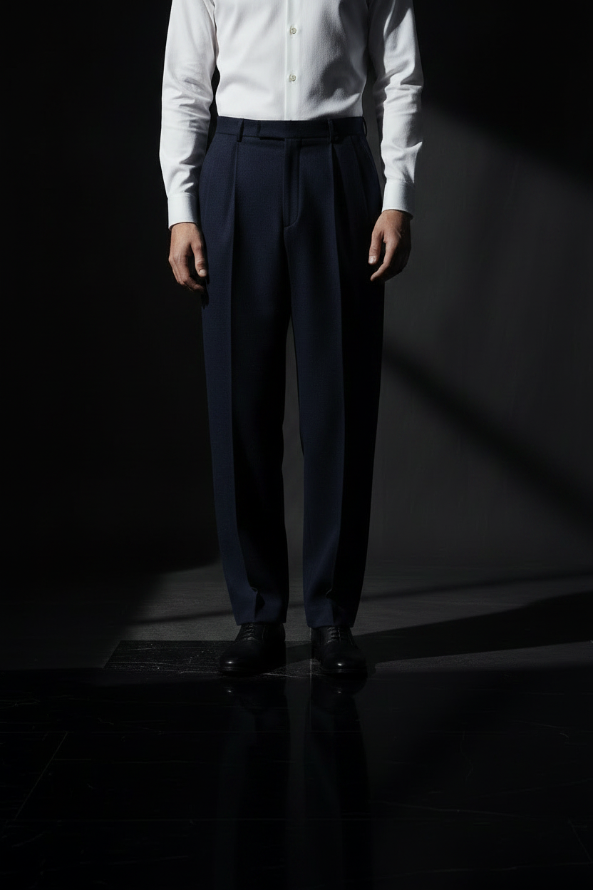 Navy Cotton Twill Front