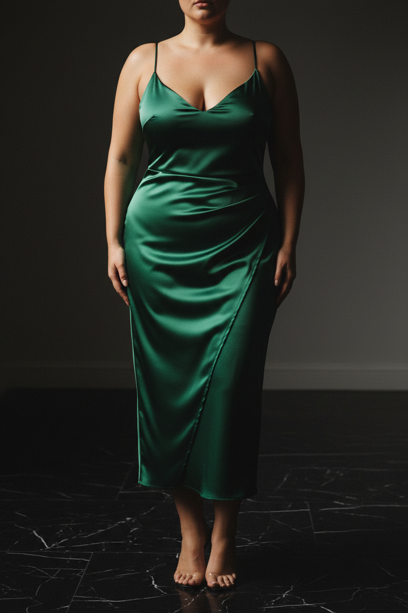 Satin Midi Dress