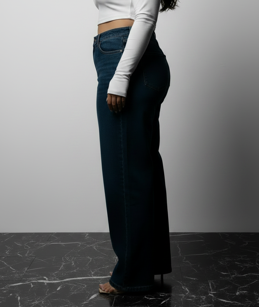 Side Angle Shot – Barrel Jeans
