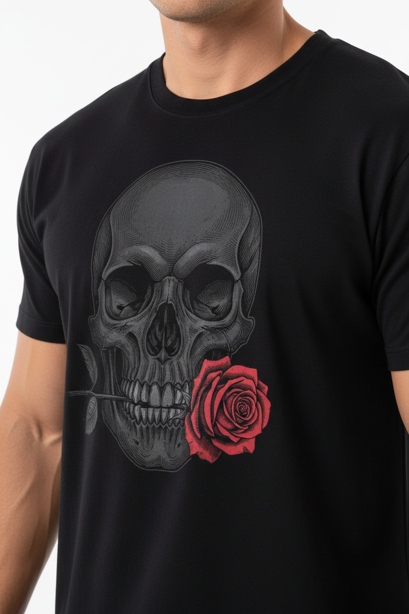 Skull Rose Tee - Fresh Generate