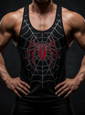 Spider-Man Y-Back Tank Top on Bodybuilder