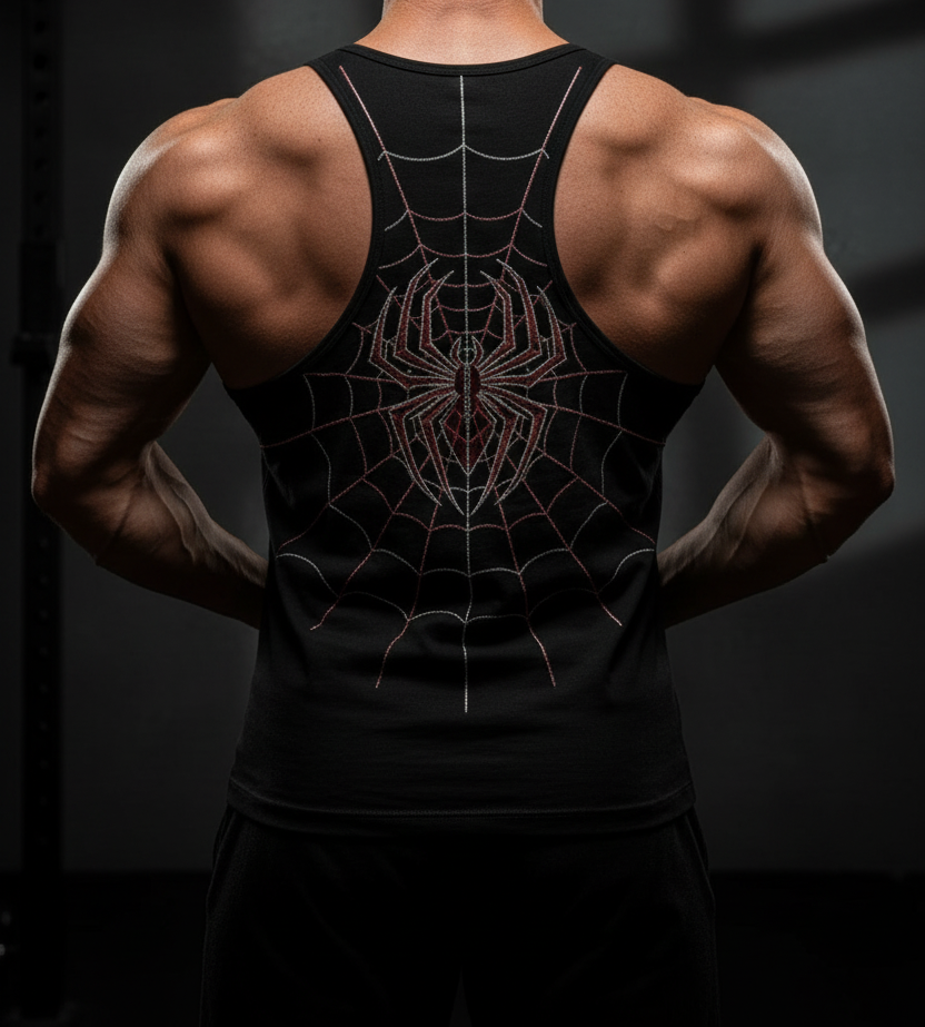 Spider Web Y-Back Tank - Back Design