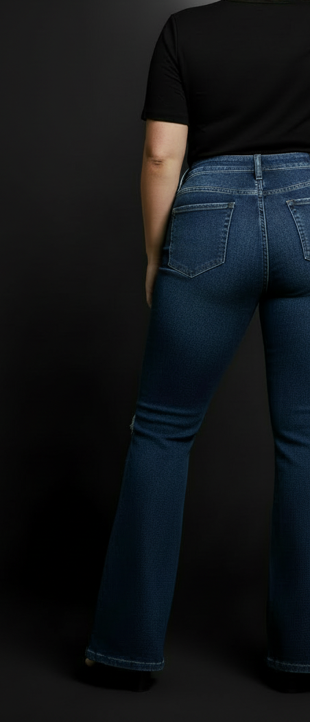 UQAAB Bell-Bottom Jeans – Clean Back, No Label
