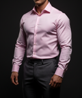 UQAAB Cotton Poplin Pink Dress Shirt