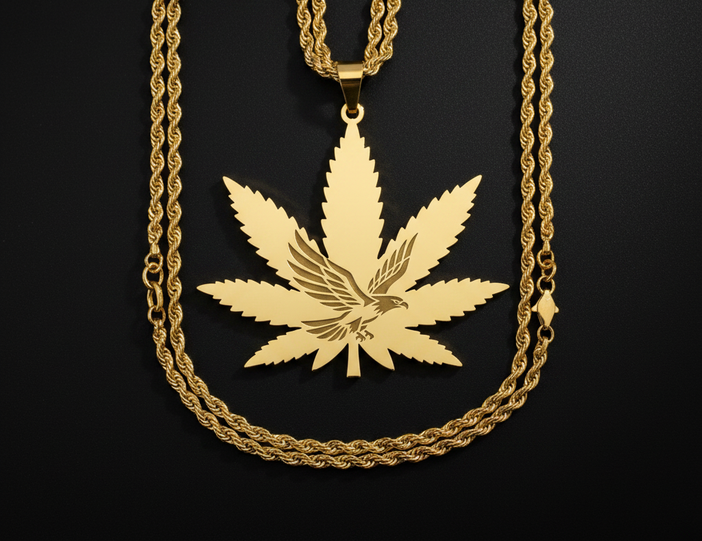 UQAAB Eagle Right Facing Gold Pendant