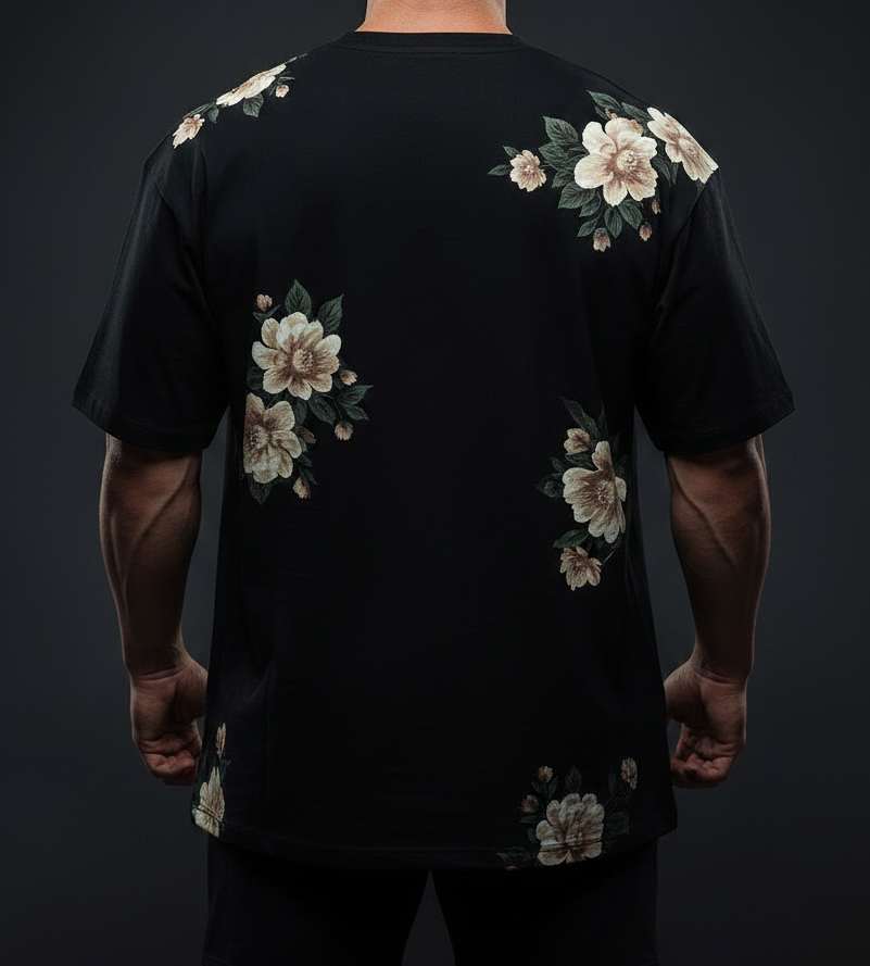UQAAB Floral Tee - Back Shot