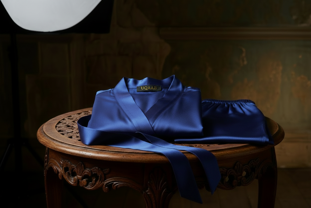 UQAAB Royal Blue Silk Set - High Resolution