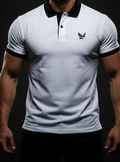 UQAAB White Polo – Black Collar,