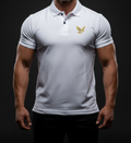 UQAAB White Polo - Logo on Left Chest