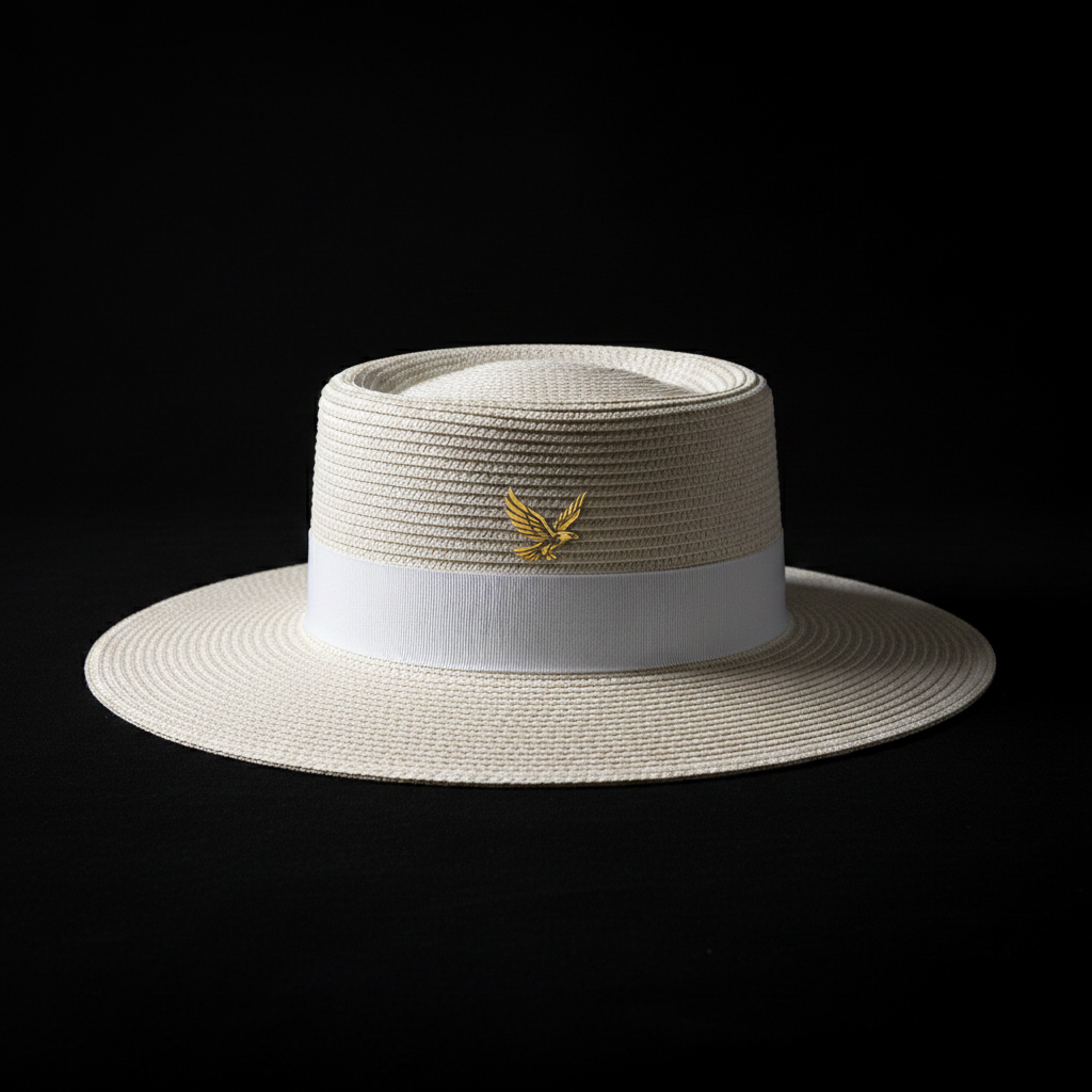 UQAAB White Wicker Hat Sharp